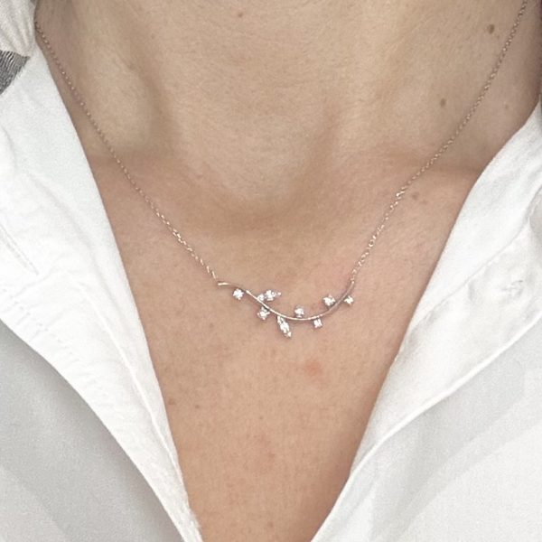 bijou occasion bijouterie frot guilde collier or blanc 750 18 carats collier diamant