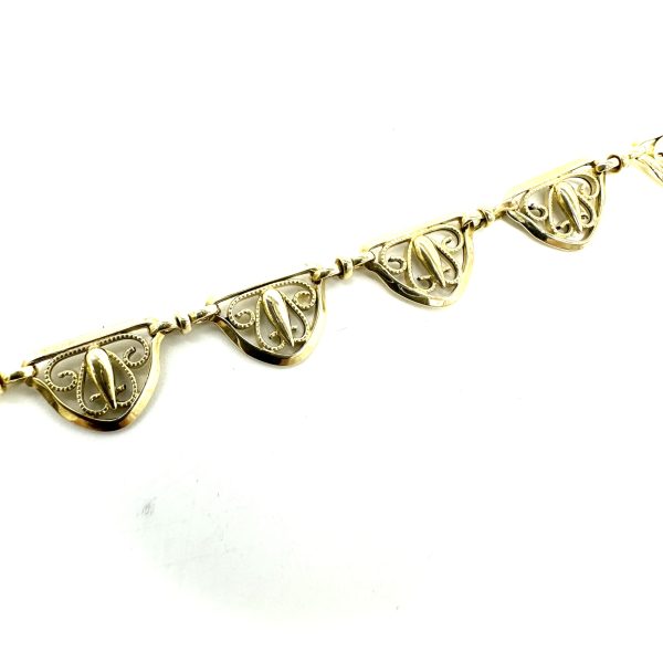bijou occasion bijouterie frot guilde collier or jaune 750 18 carats filigrane fantaisie