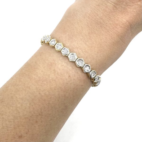 bijou occasion bijouterie frot guilde 18 carats 750 millièmes bracelet rivières diamants