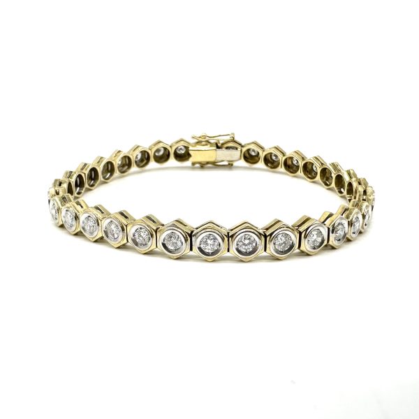 bijou occasion bijouterie frot guilde 18 carats 750 millièmes bracelet rivières diamants