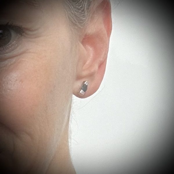 bijou occasion bijouterie frot guilde or blanc 750 18 carats boucles oreilles saphirs diamants