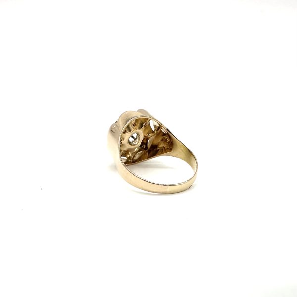 bijou occasion bijouterie frot guilde or rose 750 18 carats bague synthétique chou