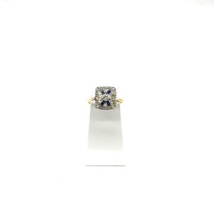 bijou occasion bijouterie frot guilde or jaune platine 750 18 carats bague saphirs diamants