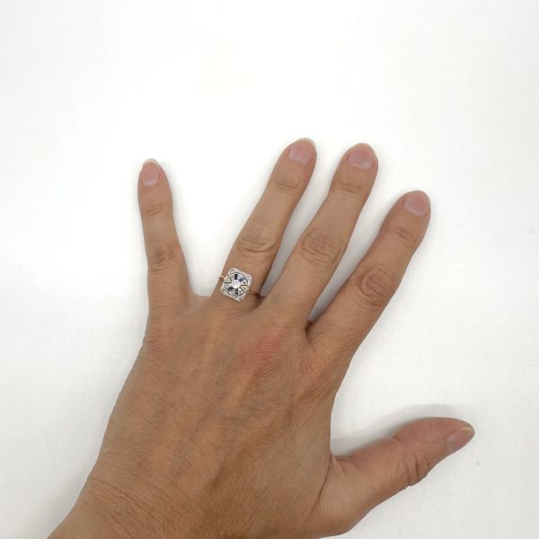 bijou occasion bijouterie frot guilde or jaune platine 750 18 carats bague saphirs diamants