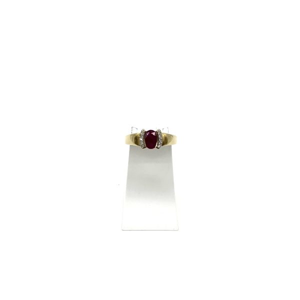 bijou occasion bijouterie frot guilde or jaune 750 18 carats bague rubis diamant