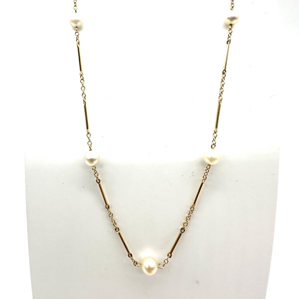 bijou occasion bijouterie frot guilde or jaune 750 18 carats collier perles de culture