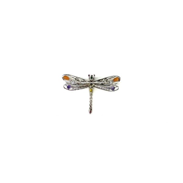 Broche libellule pierres fines et diamants – Image 7