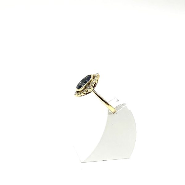 bijou occasion bijouterie frot guilde or jaune platine 750 18 carats bague saphirs diamants