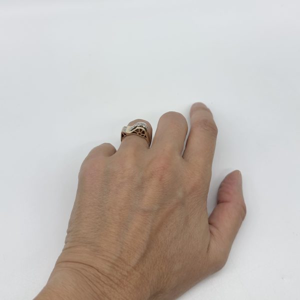 bijou occasion bijouterie frot guilde or rose platine 750 18 carats bague diamants