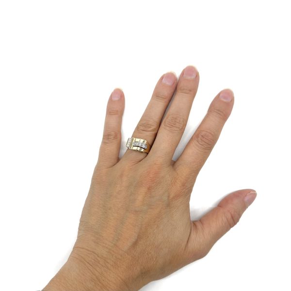 bijou occasion bijouterie frot guilde or rose platine 750 18 carats bague diamants