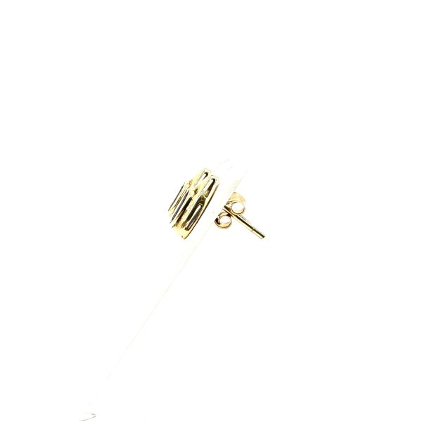 bijou occasion bijouterie frot guilde or jaune 750 18 carats boucles oreilles puce tanzanite