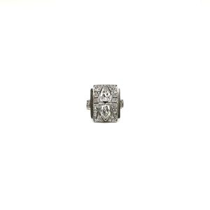 bijou occasion bijouterie frot guilde or blanc 750 18 carats platine art déco bague diamants